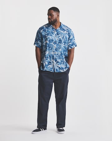 Polo Ralph Lauren Short Sleeve Printed Linen Shirt - Indigo