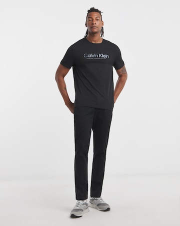 Calvin Klein Satin Bonded Logo T-Shirt - Black