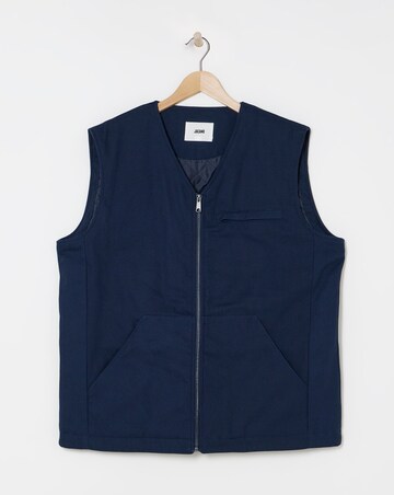Navy Twill Washed Gilet