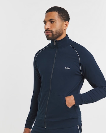 BOSS Mix & Match Logo Lounge Jacket - Navy