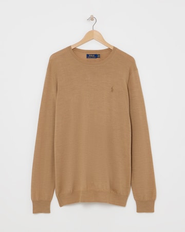 Polo Ralph Lauren Camel Merino Wool Knit Jumper