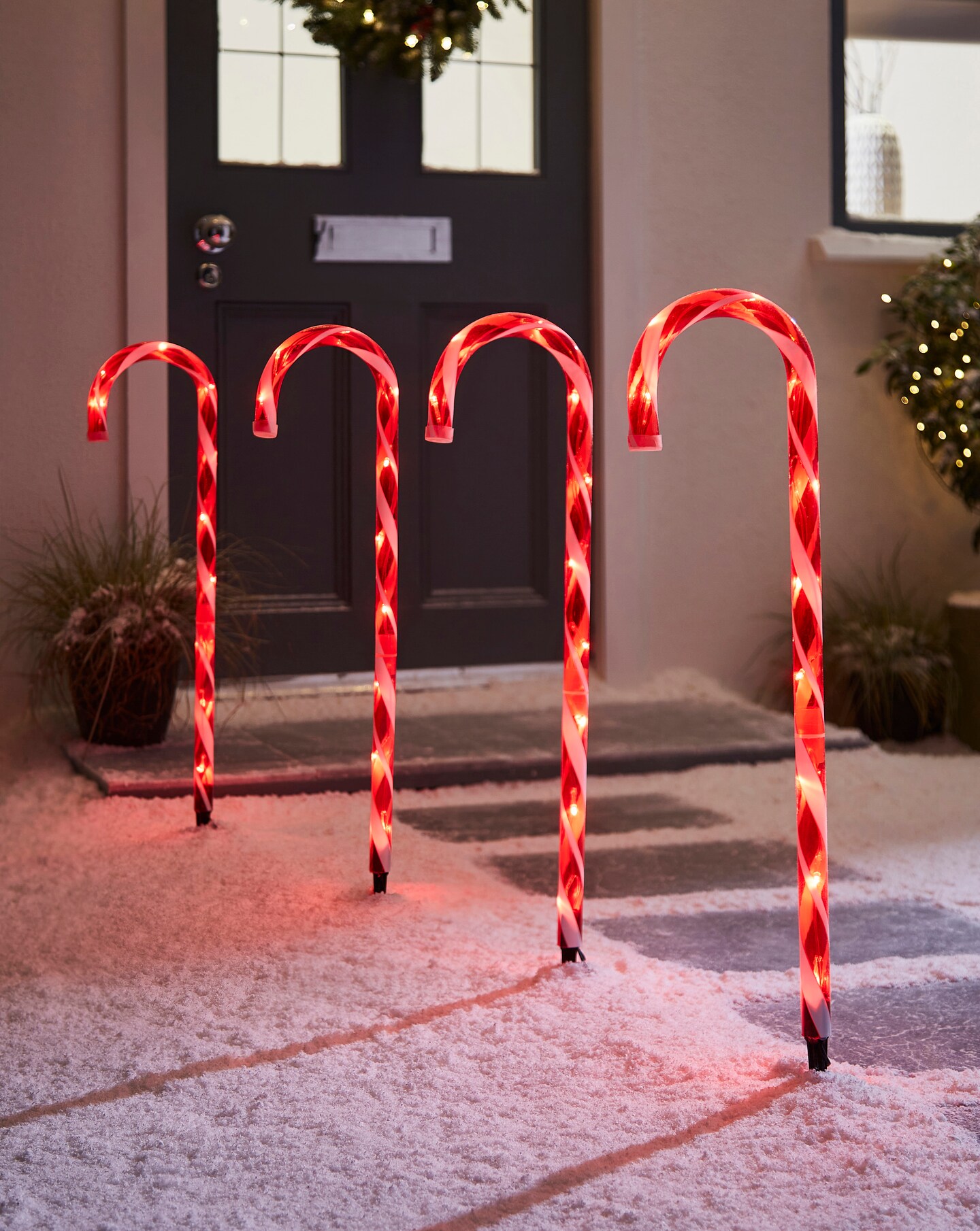 Candy Cane Path Lights - Set of 4