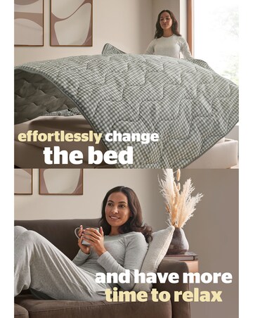 Silentnight Summer Breeze Seersucker Coverless 4.5 Tog Duvet and Pillowcase Set