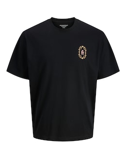 Jack &amp; Jones Christmas Back Graphic T-Shirt - Black