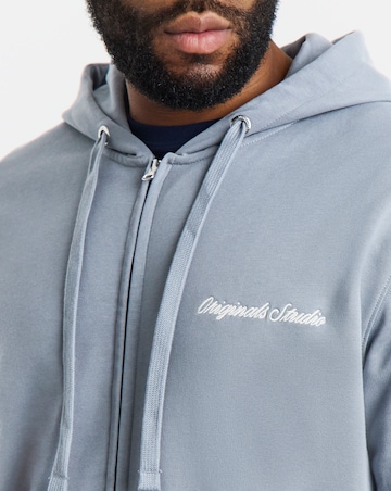 Jack & Jones Originals Studio Full Zip Hoodie - Blue