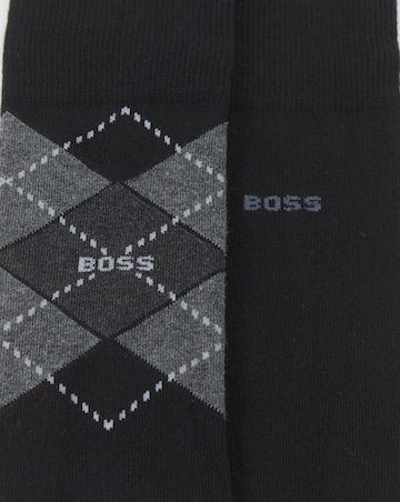 BOSS 2 Pack Argyle Sock - Black