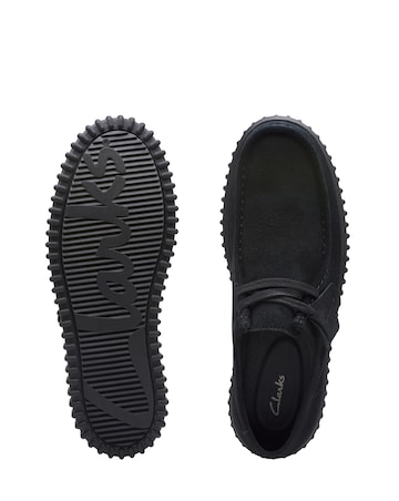 Clarks Torhill Lo Suede Shoes - Black