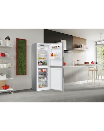 Hoover HOCT3L517ESK-1 55 x 175cm Low Frost Fridge Freezer - Silver