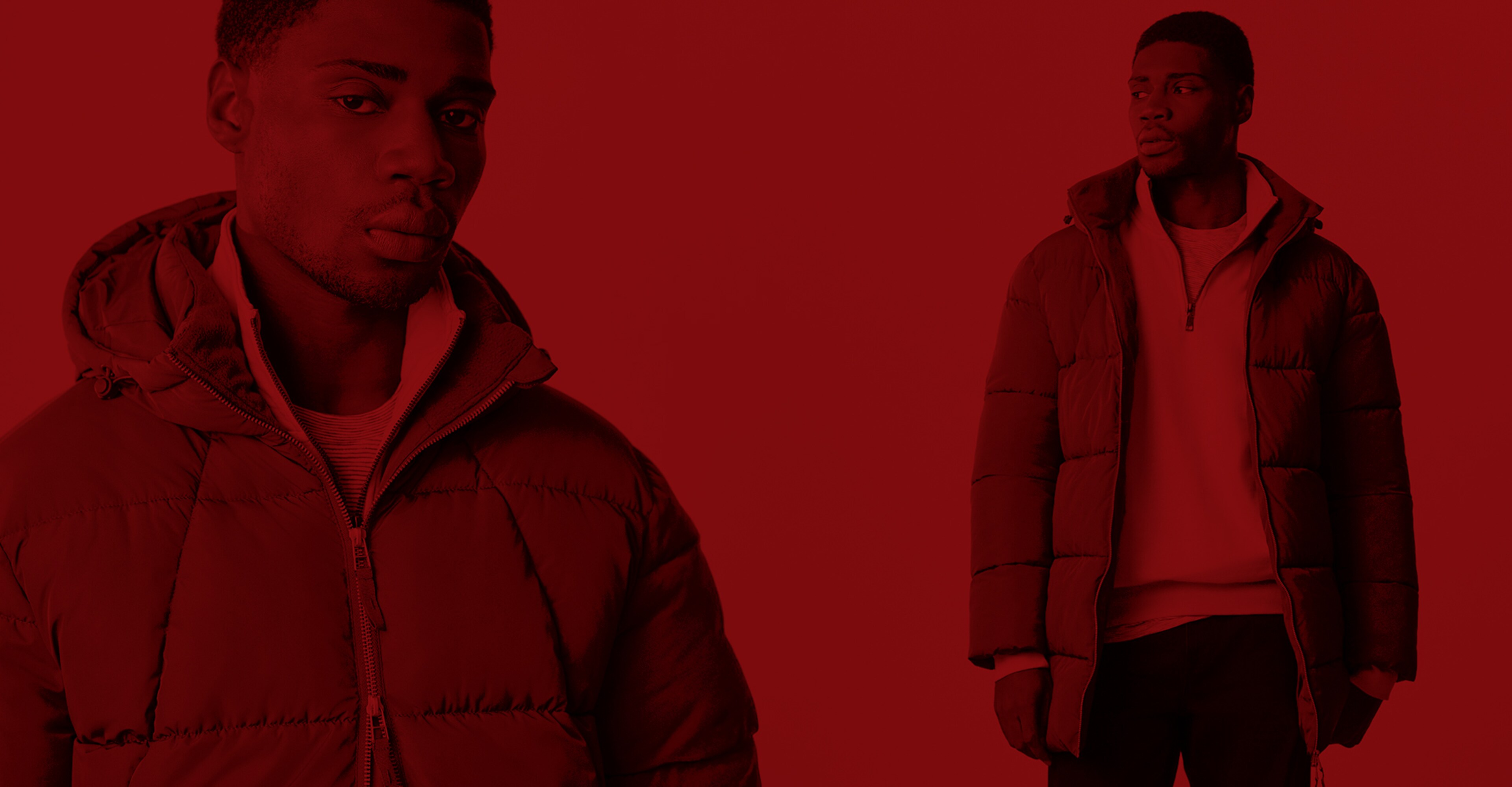 Up to 60% off* Winter Clearance. Model wears Grey Mid Length Puffer Jacket.