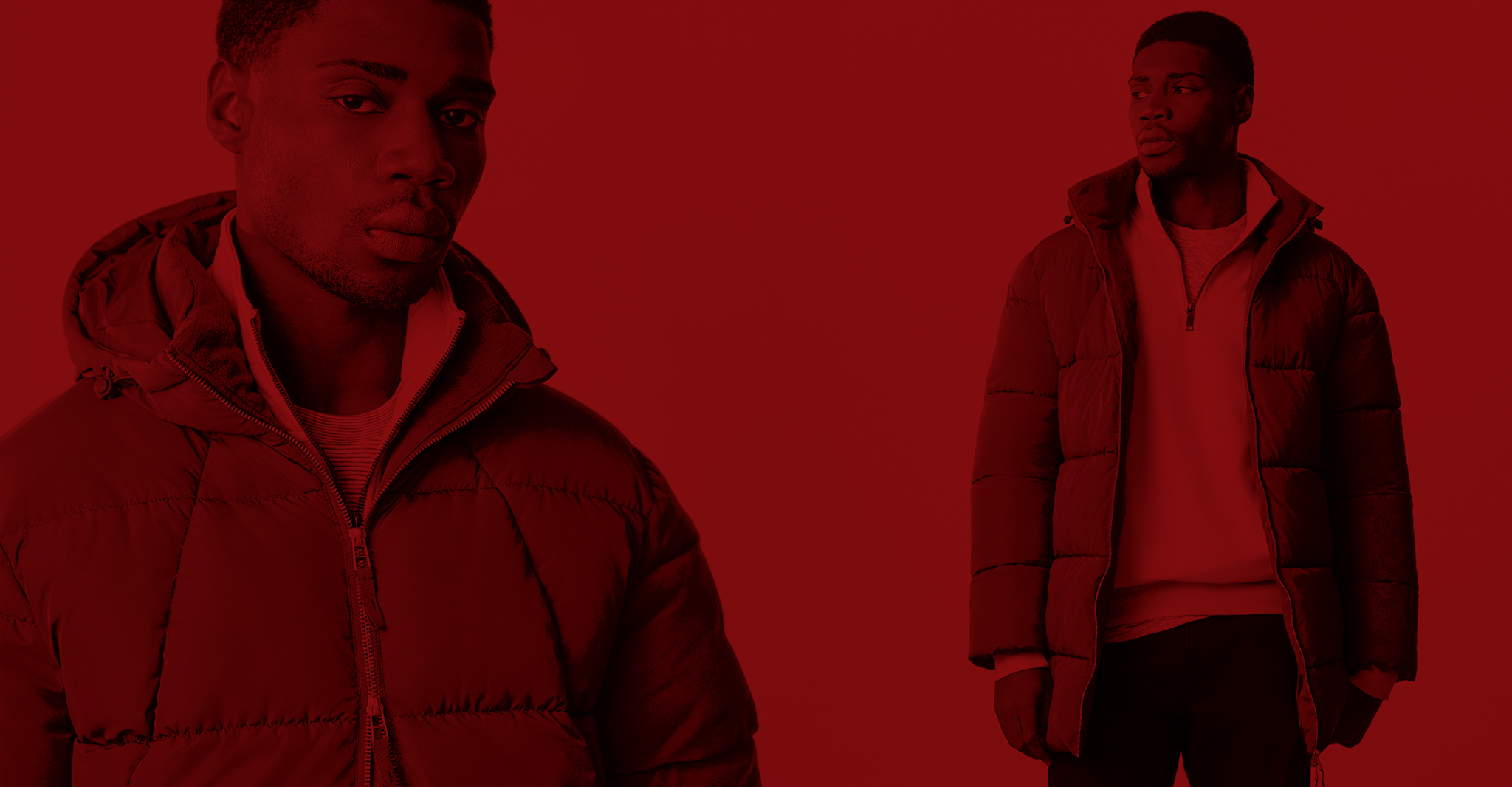 Up to 60% off* Winter Clearance. Model wears Grey Mid Length Puffer Jacket.