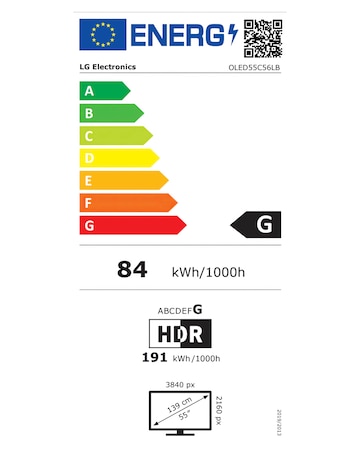 LG OLED55C56LB 55in OLED evo AI 4K Smart TV