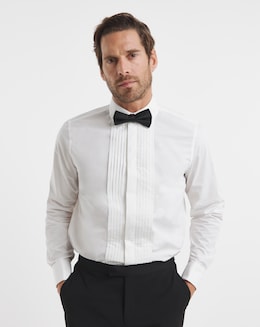 Cotton Poplin Dinner Shirt Set With Bow Tie