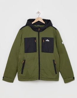 Snowdonia Khaki Wadded Colour Block Jacket