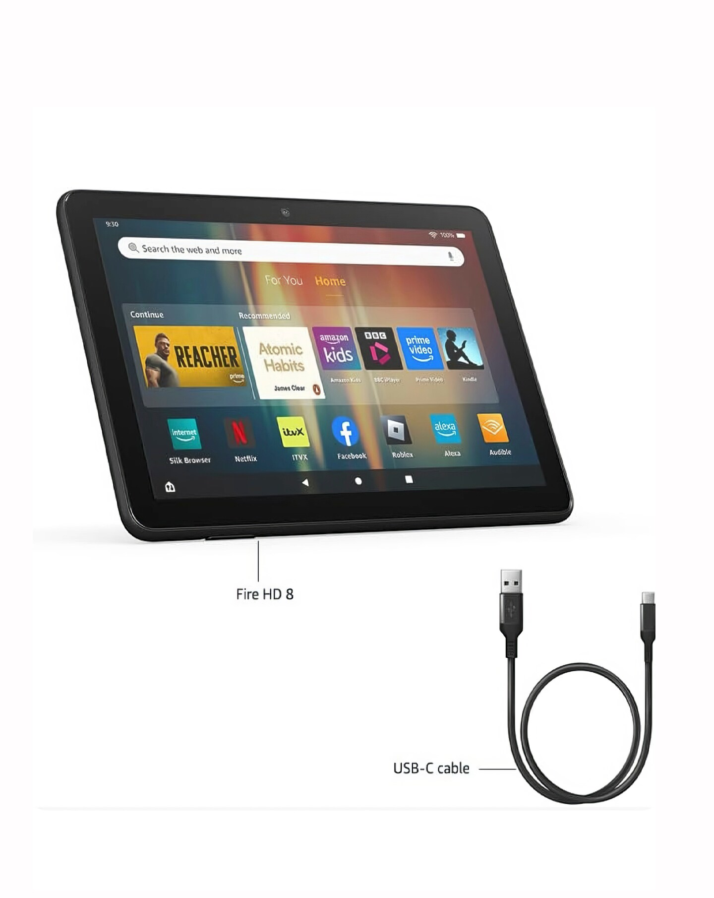 Amazon Fire HD 8 (2024) 8in 32GB Wi-Fi Tablet - Emerald | Jacamo