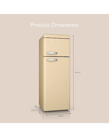 Swan SR11010CNE Retro 30/70 Top Mounted Fridge Freezer - Cream