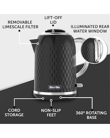 Breville VKT017 Curve Jug Black Kettle