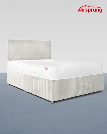 Airsprung Jumbo Cord 2 Drawer Divan Set with Mattress and Headboard