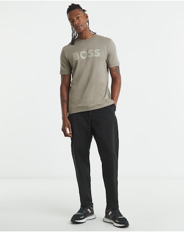 BOSS Short Sleeve Graphic Logo T-Shirt - Beige