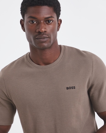 BOSS Short Sleeve Waffle Lounge T-Shirt - Brown