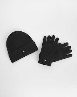 Tommy Hilfiger Flag Pima Cotton Beanie &amp; Glove Gift Set