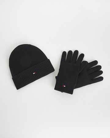 Tommy Hilfiger Flag Pima Cotton Beanie & Glove Gift Set