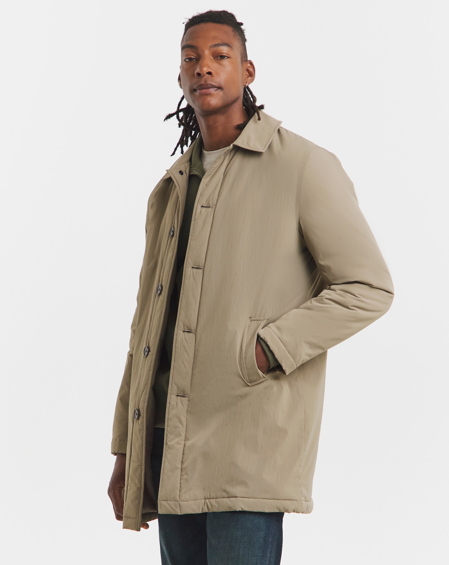 Stone Wadded Mac | Jacamo Stone Wadded Mac | Jacamo