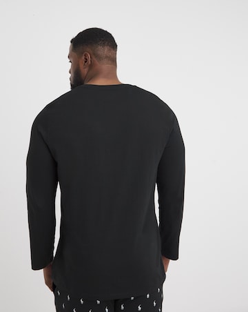Polo Ralph Lauren Black Long Sleeve Mix & Match Lounge T-Shirt