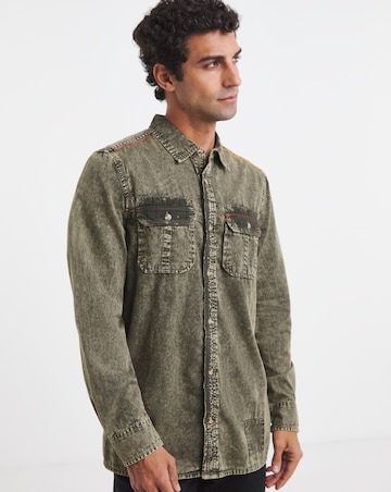 Joe Browns Khaki Washed Shirt Long