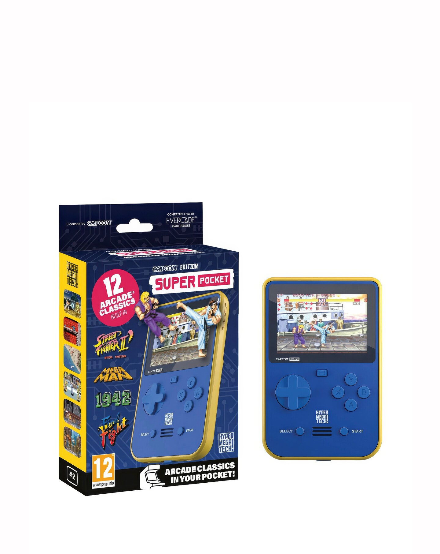 Hyper Mega Tech Capcom Super Pocket - Retro Handheld Gaming Device