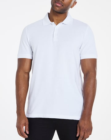 Pure Cotton Pique Polo Long- White