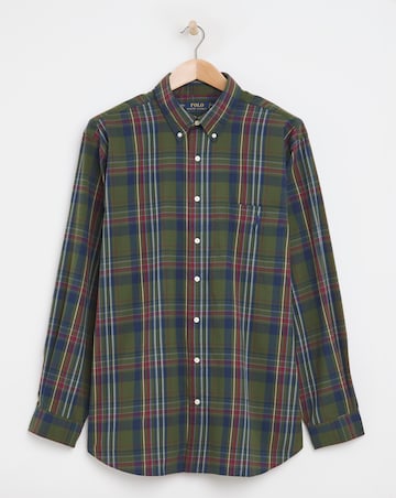 Polo Ralph Lauren Long Sleeve Olive Check Performance Shirt