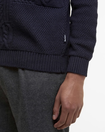 Barbour Casey Cable Crew Neck Sweater - Navy
