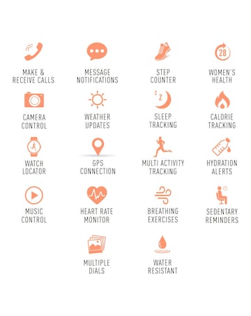 Reflex Active Series 50 Silicone Calling Strap Watch Set - Pink