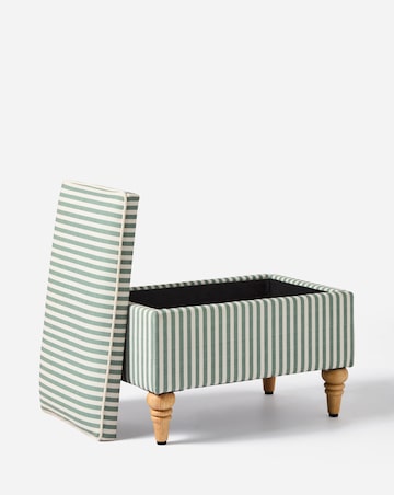 Naomi Stripe Storage Footstool