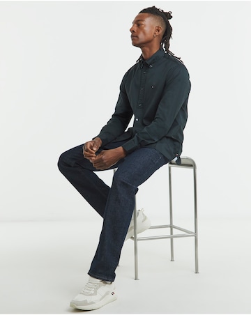 Tommy Hilfgier Long Sleeve Flex Poplin Shirt - Black