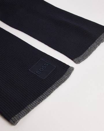BOSS Navy Iconic Scarf