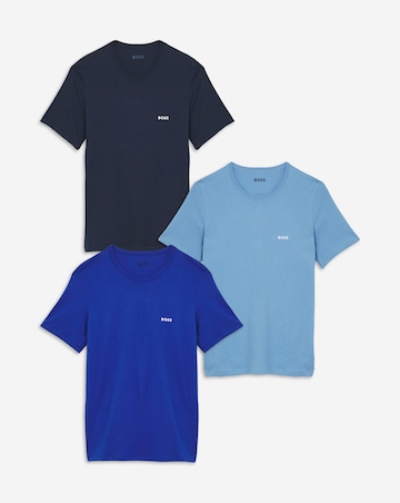 BOSS 3 Pack Classic Lounge T-Shirt - Blue Multi
