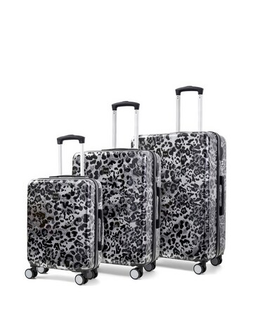 Rock Savannah Leopard 3pc Suitcase Set