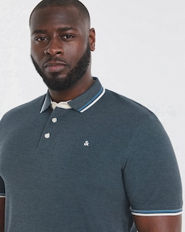 Jack &amp; Jones Premium Paulos Tipped Polo - Blue