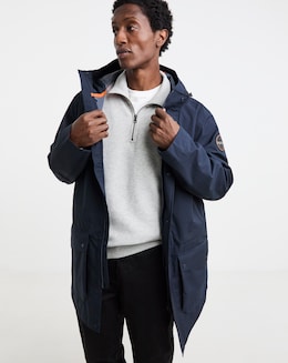 Napapijri Pilloz Shell Longline Jacket - Navy
