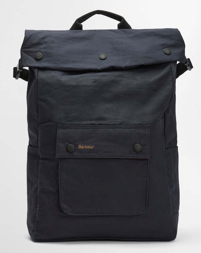 Barbour Transport Foldover Backpack Bag - Navy
