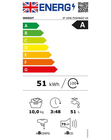 Indesit IP 1046 Push & Go Washing Machine - White