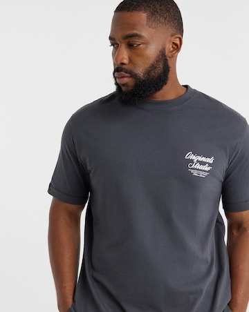 Jack & Jones Norrebro Back Graphic T-Shrt - Grey