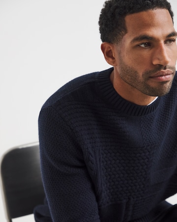 Barbour Casey Cable Crew Neck Sweater - Navy