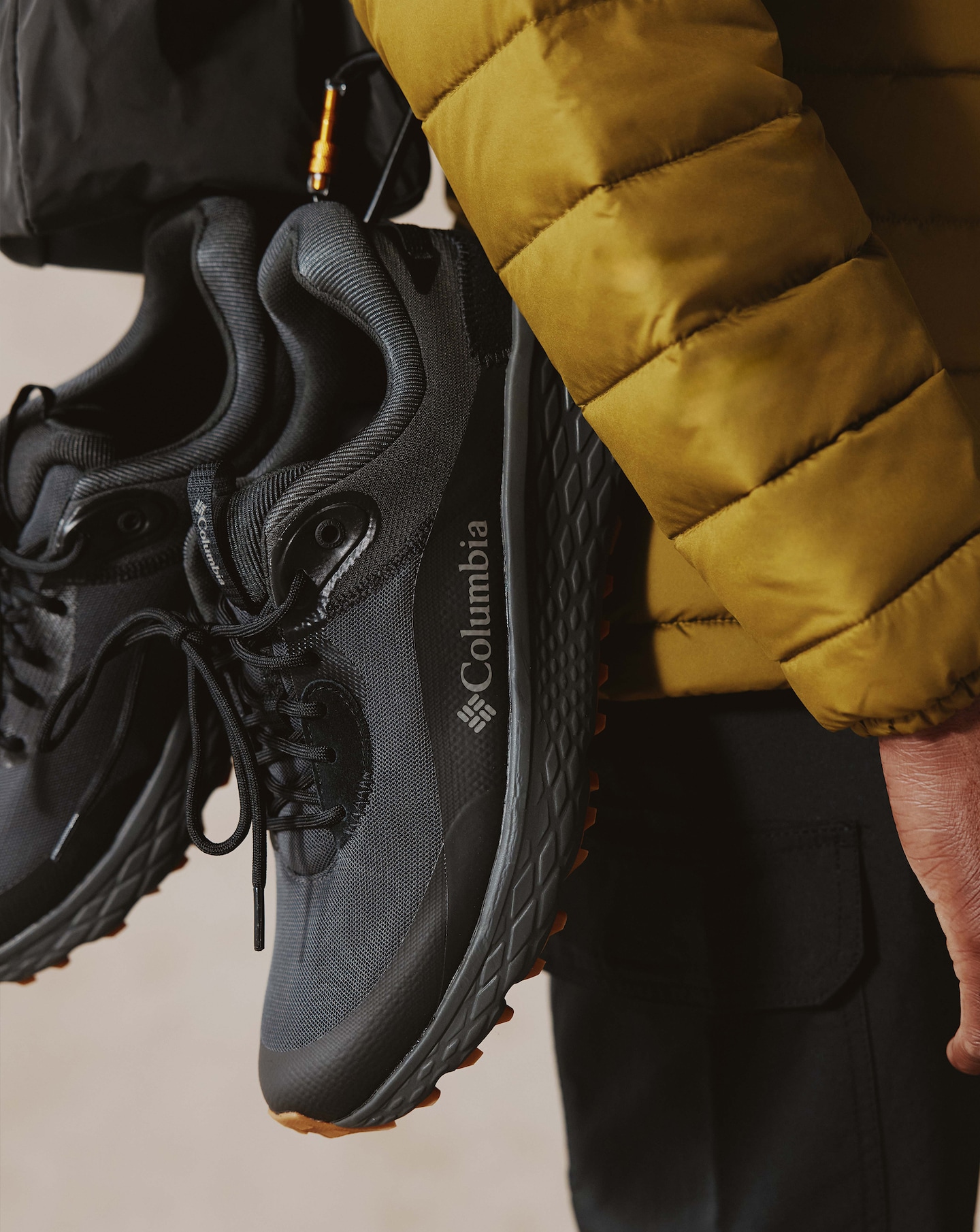 Columbia Terrastride Trainers in Grey/ Black are pictured.