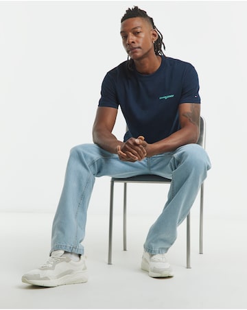 Tommy Jeans Short Sleeve Script Back T-Shirt - Navy