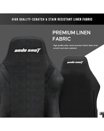 andaseaT Luna Premium Large Gaming Chair - Black Fabric