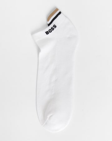 BOSS 2 Pack Iconic Trainer Sock - White