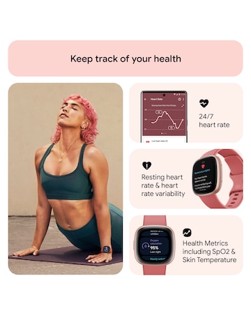 Fitbit Versa 4 Smart Watch - Pink Sand
