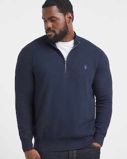 Polo Ralph Lauren 1/4 Zip Jumper - Navy Heather